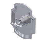 RUBINET 233RVL Raven Pressure Balance Tub & Shower with Three Way Diverter Shared Flow, 8" Ceiling Mount Shower Head, Tub Filler Spout, Hand Held Shower, Adjustable Bar & Integral Supply (Trim Only)