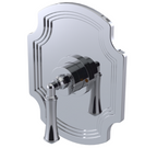 RUBINET 233RVL Raven Pressure Balance Tub & Shower with Three Way Diverter Shared Flow, 8" Ceiling Mount Shower Head, Tub Filler Spout, Hand Held Shower, Adjustable Bar & Integral Supply (Trim Only)