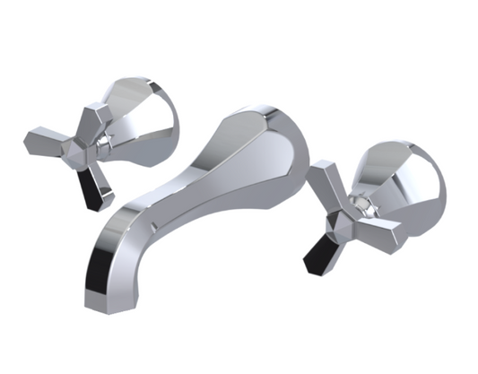 RUBINET 3BHXC Hexis Wall Mount Tub Filler Trim Only