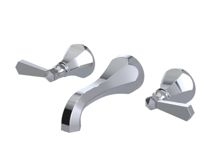 RUBINET 3BHXL Hexis Wall Mount Tub Filler Trim Only