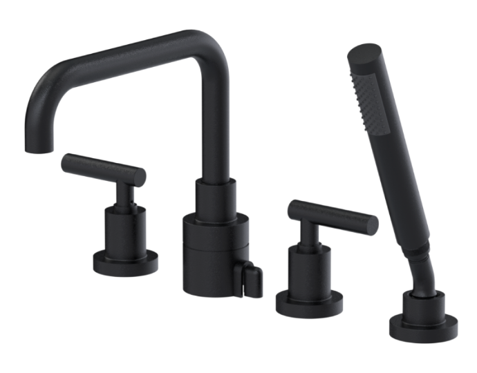 RUBINET 5HGNL Genesis Four Piece Roman Tub Filler with Hand Held Shower (Trim Only)