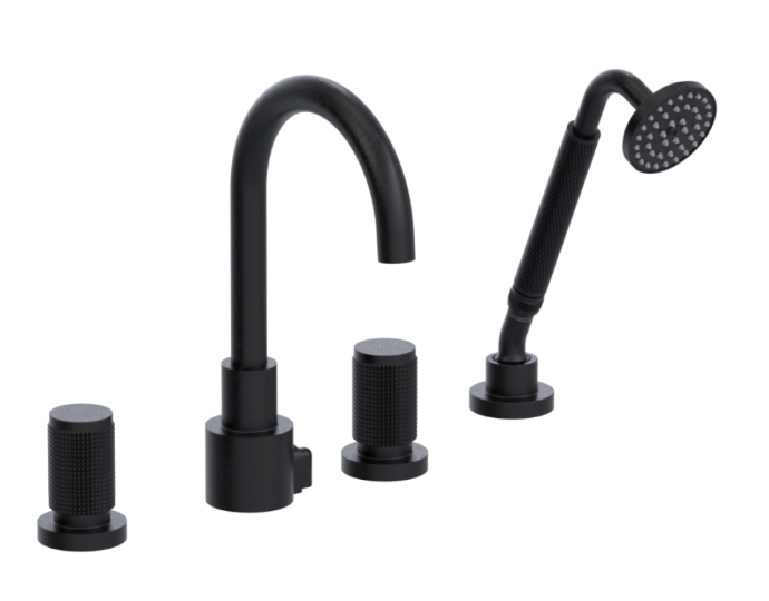 RUBINET 5HHLR LaSalle Four Piece Roman Tub Filler with Hand Held Shower with LaSalle Spout (Trim Only)