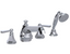 RUBINET 5HHXL Hexis Four Piece Roman Tub Filler with Hand Held Shower (Trim Only)