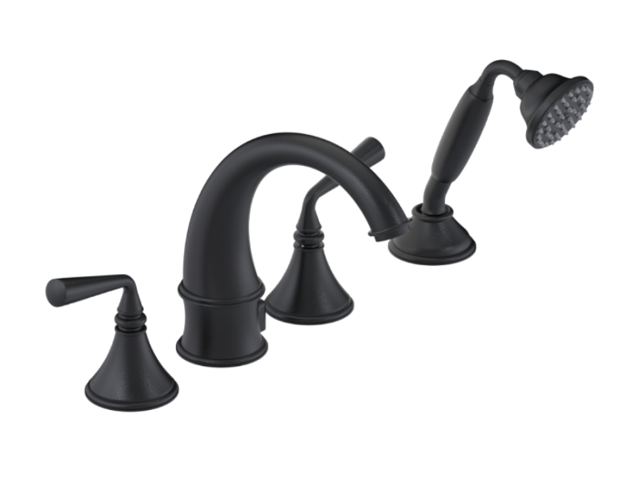 RUBINET 5HJSL Jasmin Four Piece Roman Tub Filler with Hand Held Shower (Trim Only)