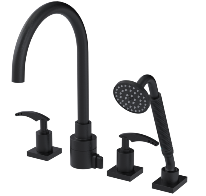 RUBINET 5HLAR LaSalle Four Piece Roman Tub Filler with Hand Held Shower (Trim Only)