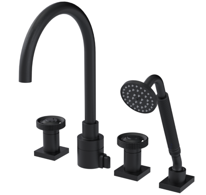 RUBINET 5HLAR LaSalle Four Piece Roman Tub Filler with Hand Held Shower (Trim Only)