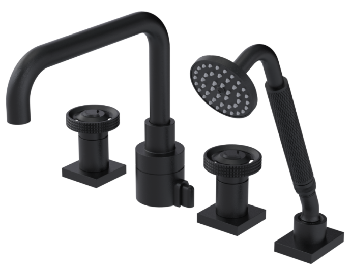 RUBINET 5HLGR LaSalle Four Piece Roman Tub Filler with Hand Held Shower with Genesis spout (Trim Only)