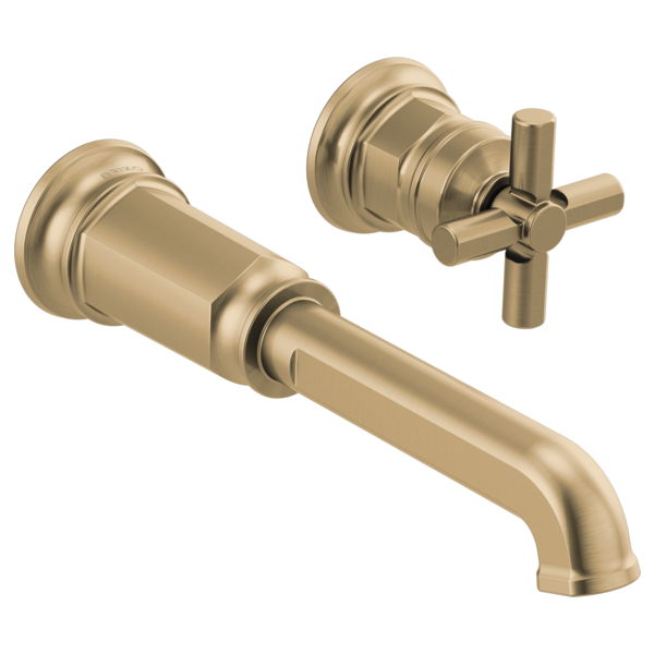 BRIZO INVARI T65776LF Two-Hole, Single-Handle Wall Mount Lavatory Faucet - Cross Handle 1.2 GPM Main image