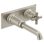 BRIZO INVARI T65776LF Two-Hole, Single-Handle Wall Mount Lavatory Faucet - Cross Handle 1.2 GPM