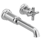 BRIZO T65776LF Two-Hole, Single-Handle Wall Mount Lavatory Faucet - Cross Handle 1.5 GPM