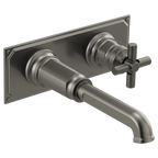 BRIZO INVARI T65776LF Two-Hole, Single-Handle Wall Mount Lavatory Faucet - Cross Handle 1.2 GPM
