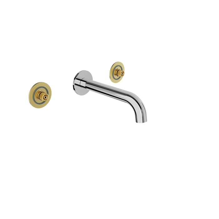 BARIL Air B80 T80-8046-00L Trim Only For Two Handles Wall-Mounted Lavatory Faucet, Drain Not Included - polished-chrome - Symmetrical Main image