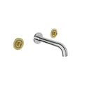 BARIL Air B80 T80-8046-00L Trim Only For Two Handles Wall-Mounted Lavatory Faucet, Drain Not Included - polished-chrome - Symmetrical
