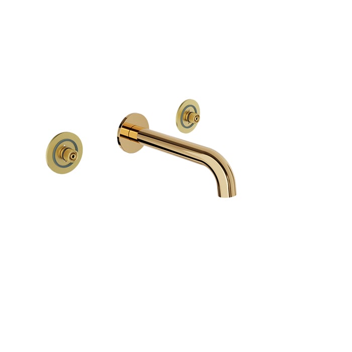 BARIL Air B80 T80-8046-00L Trim Only For Two Handles Wall-Mounted Lavatory Faucet, Drain Not Included - gold - Symmetrical