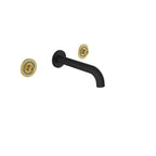 BARIL Air B80 T80-8046-00L Trim Only For Two Handles Wall-Mounted Lavatory Faucet, Drain Not Included - black - Symmetrical