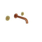 BARIL Air B80 T80-8046-00L Trim Only For Two Handles Wall-Mounted Lavatory Faucet, Drain Not Included - satin-copper - Symmetrical
