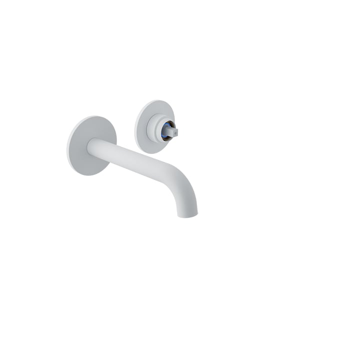 BARIL Air B80 T80-8106-00L Trim Only For Single Lever Wall-Mounted Lavatory Faucet, Drain Not Included - matte-white - Asymmetrical