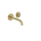 BARIL Air B80 T80-8106-00L Trim Only For Single Lever Wall-Mounted Lavatory Faucet, Drain Not Included - satin-brass - Asymmetrical