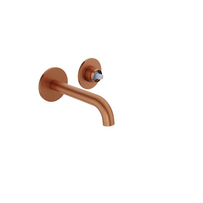 BARIL Air B80 T80-8106-00L Trim Only For Single Lever Wall-Mounted Lavatory Faucet, Drain Not Included - satin-copper - Asymmetrical