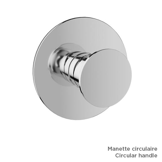 BARIL Air B80 T80-9101-00 Trim Only For Pressure-Balanced Shower Control Valve (Without Handle) - matte-white - Round