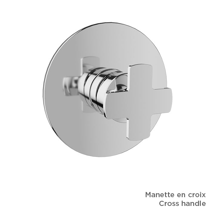 BARIL Air B80 T80-9101-00 Trim Only For Pressure-Balanced Shower Control Valve (Without Handle) - matte-white - Cross