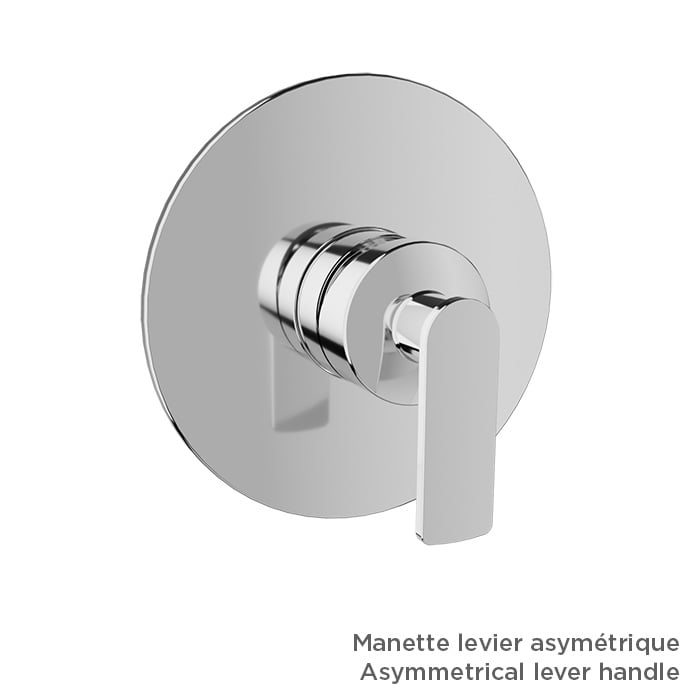 BARIL Air B80 T80-9101-00 Trim Only For Pressure-Balanced Shower Control Valve (Without Handle) - matte-white - Asymmetrical