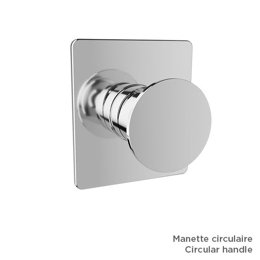 BARIL Air B80 T80-9102-00 Trim Only For Pressure-Balanced Shower Control Valve (Without Handle) - matte-white - Round