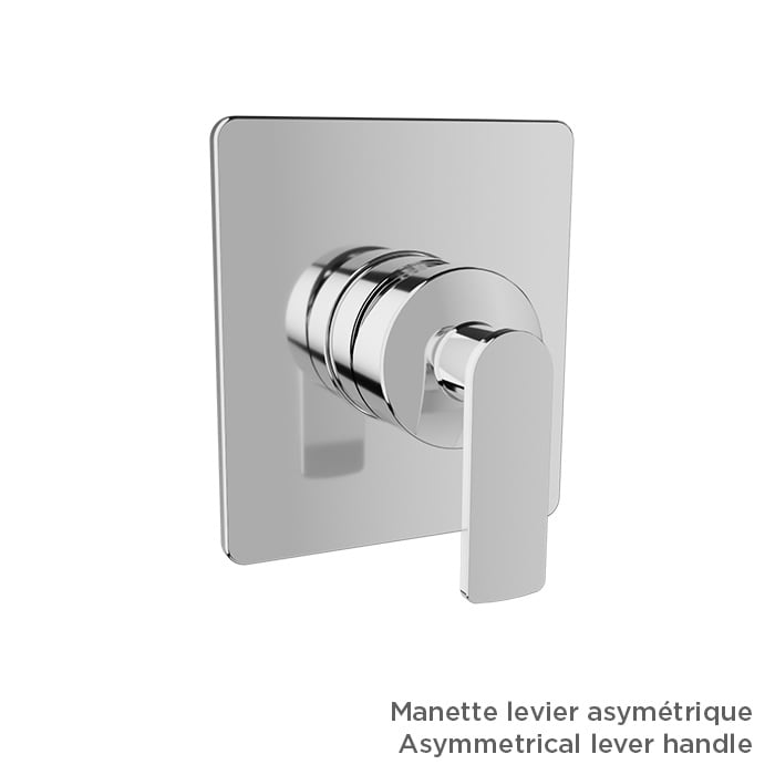 BARIL Air B80 T80-9102-00 Trim Only For Pressure-Balanced Shower Control Valve (Without Handle) - matte-white - Asymmetrical