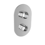 BARIL Air B80 T80-9191-00 Trim Only For Pressure-Balanced Shower Control Valve With 3-Way Diverter (Without Handle) - matte-white - Asymmetrical