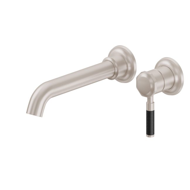 CALIFORNIA FAUCETS TO-V3001F-9 Descanso Single Handle Lavatory Wall Faucet Trim Only - Carbon Fiber Handle