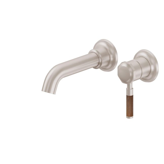 CALIFORNIA FAUCETS TO-V3001T-7 Descanso Single Handle Lavatory Wall Faucet Trim Only - Teak Handle