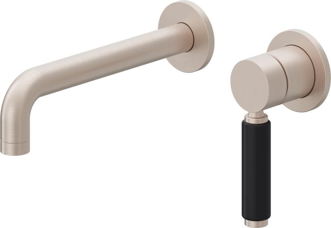 CALIFORNIA FAUCETS TO-V4101-7-ADC Cayucos Single Handle Lavatory Wall Faucet Trim Only - Art Deco Handle