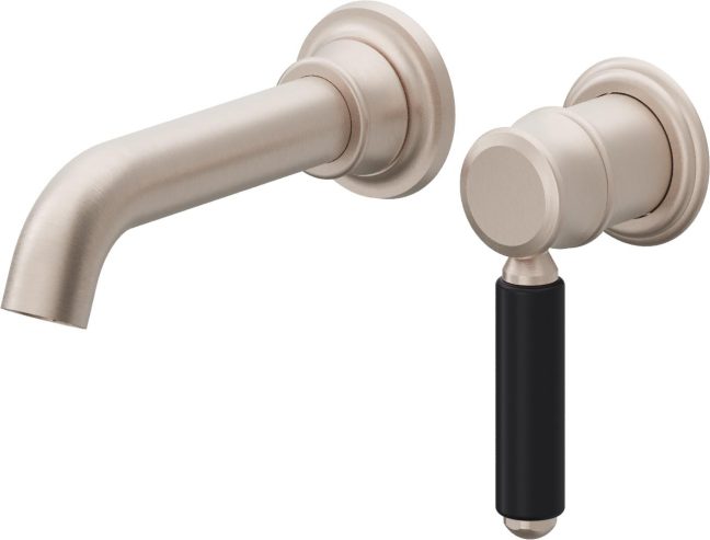 CALIFORNIA FAUCETS TO-V6001-7-ADC Del Mar Single Handle Lavatory Wall Faucet Trim Only - Art Deco Handle