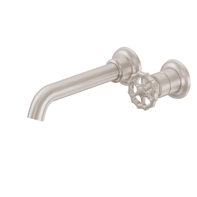 CALIFORNIA FAUCETS TO-V8001W-9 Descanso Works Single Handle Lavatory Wall Faucet Trim Only - Wheel Handle
