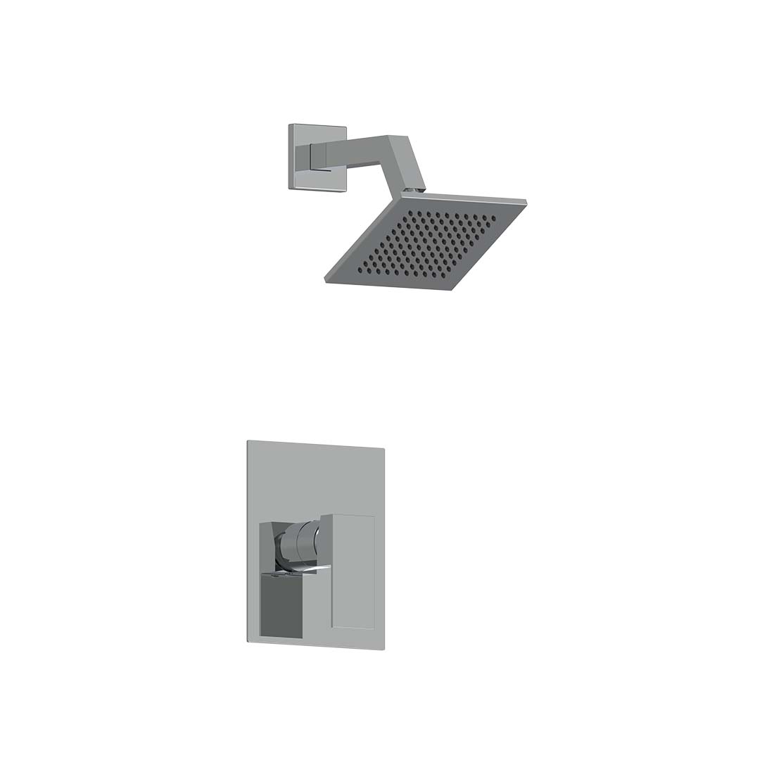 AQUALEM TSKP1272 Universal 1-Way SQ Pressure Balance Shower Trim Set (REQ.: AQP1200.RI)