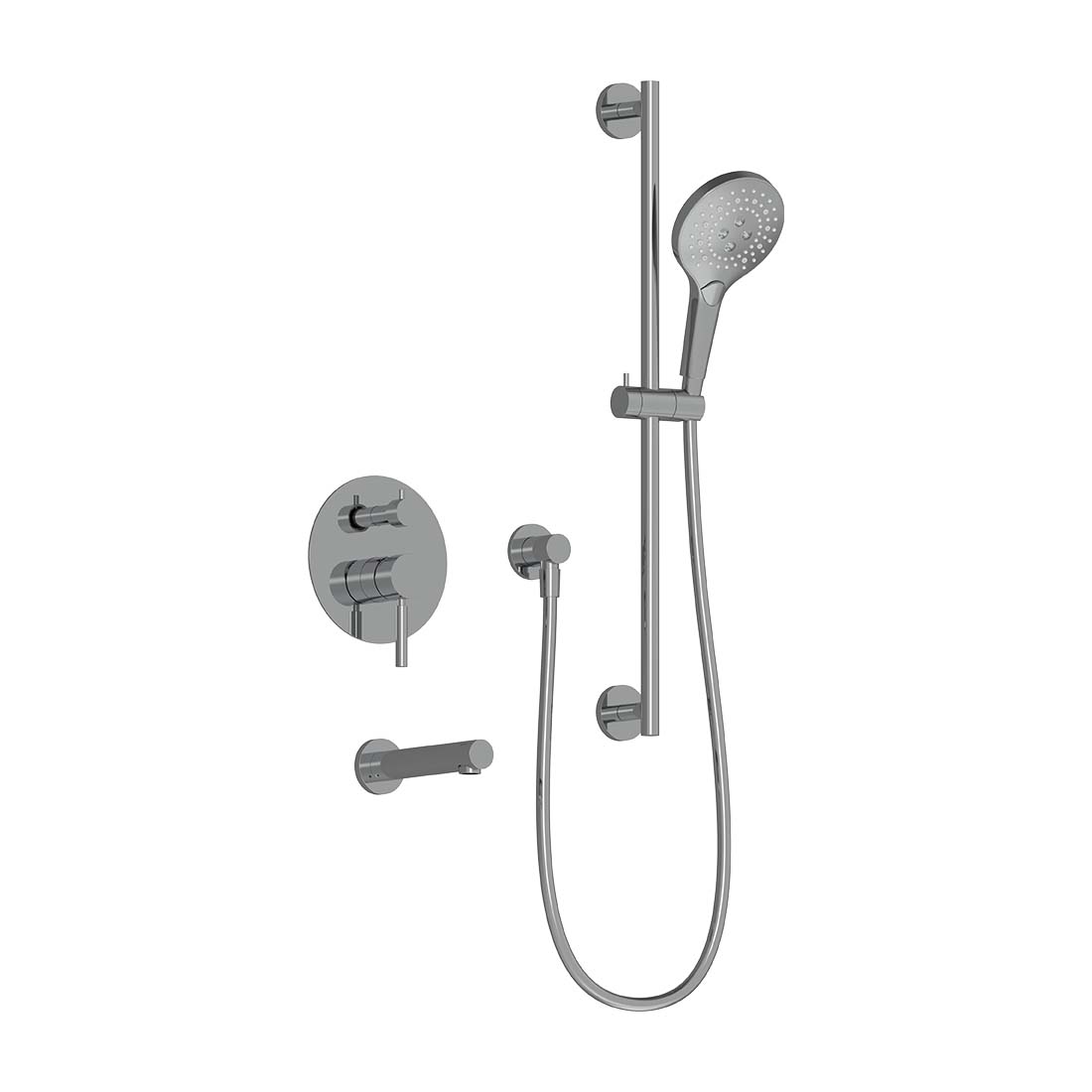 AQUALEM TSKP2143 Universal 2-Way RD Pressure Balance Tub & Shower Trim Set (REQ.: AQP5200.RI)