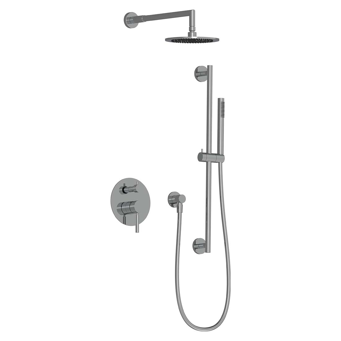 AQUALEM TSKP2153 Universal 2-Way RD Pressure Balance Shower Trim Set (REQ.: AQP5200.RI)