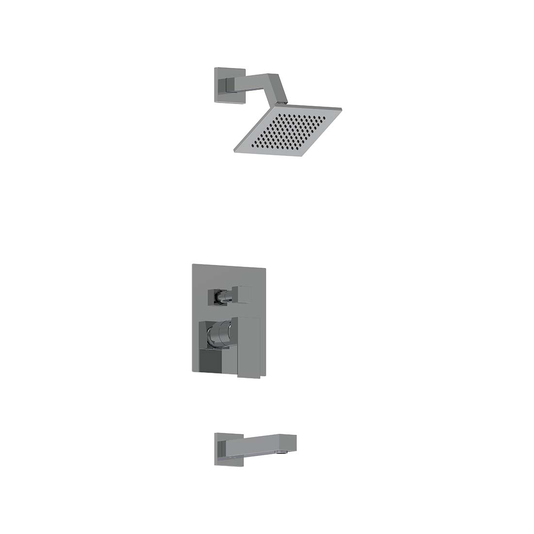 AQUALEM TSKP2222 Universal 2-Way SQ Pressure Balance Tub & Shower Trim Set (REQ.: AQP5200.RI)