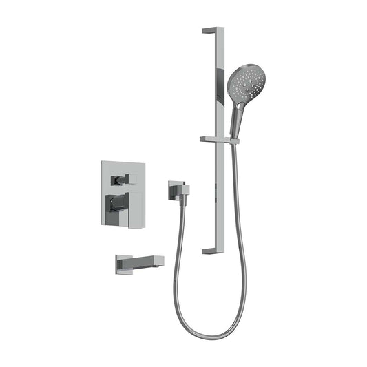 AQUALEM TSKP2223 Universal 2-Way SQ Pressure Balance Tub & Shower Trim Set (REQ.: AQP5200.RI)