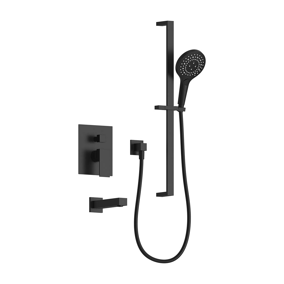 AQUALEM TSKP2223 Universal 2-Way SQ Pressure Balance Tub & Shower Trim Set (REQ.: AQP5200.RI)