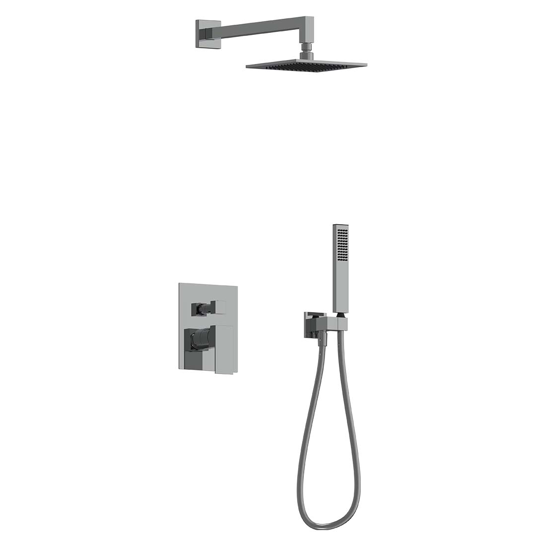 AQUALEM TSKP2232 Universal 2-Way SQ Pressure Balance Shower Trim Set (REQ.: AQP5200.RI) Main image