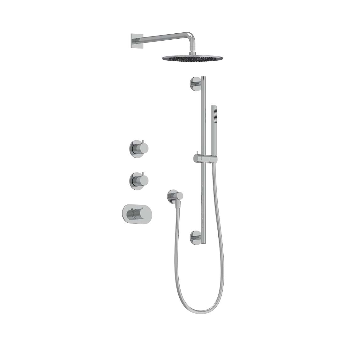 AQUALEM TSKT2123 Universal 2-Way RD Thermostatic Shower Trim Set (REQ.: VC3000.RI & TV3000.RI X2)