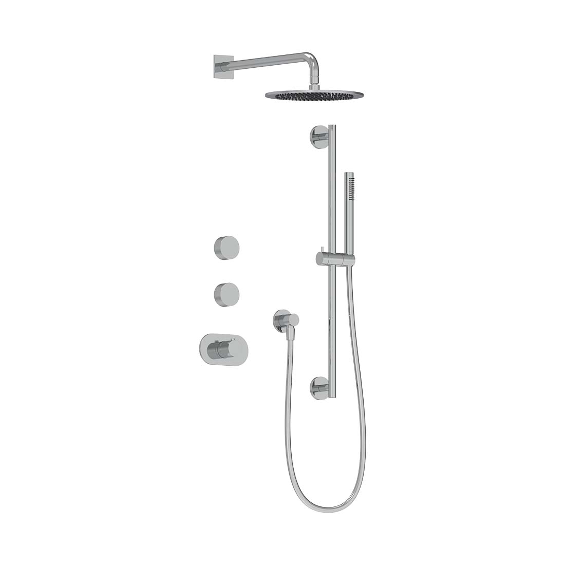 AQUALEM TSKT2153 Universal 2-Way RD Thermostatic Shower Trim Set (REQ.: TV3000.RI & VC3000.RI X2)
