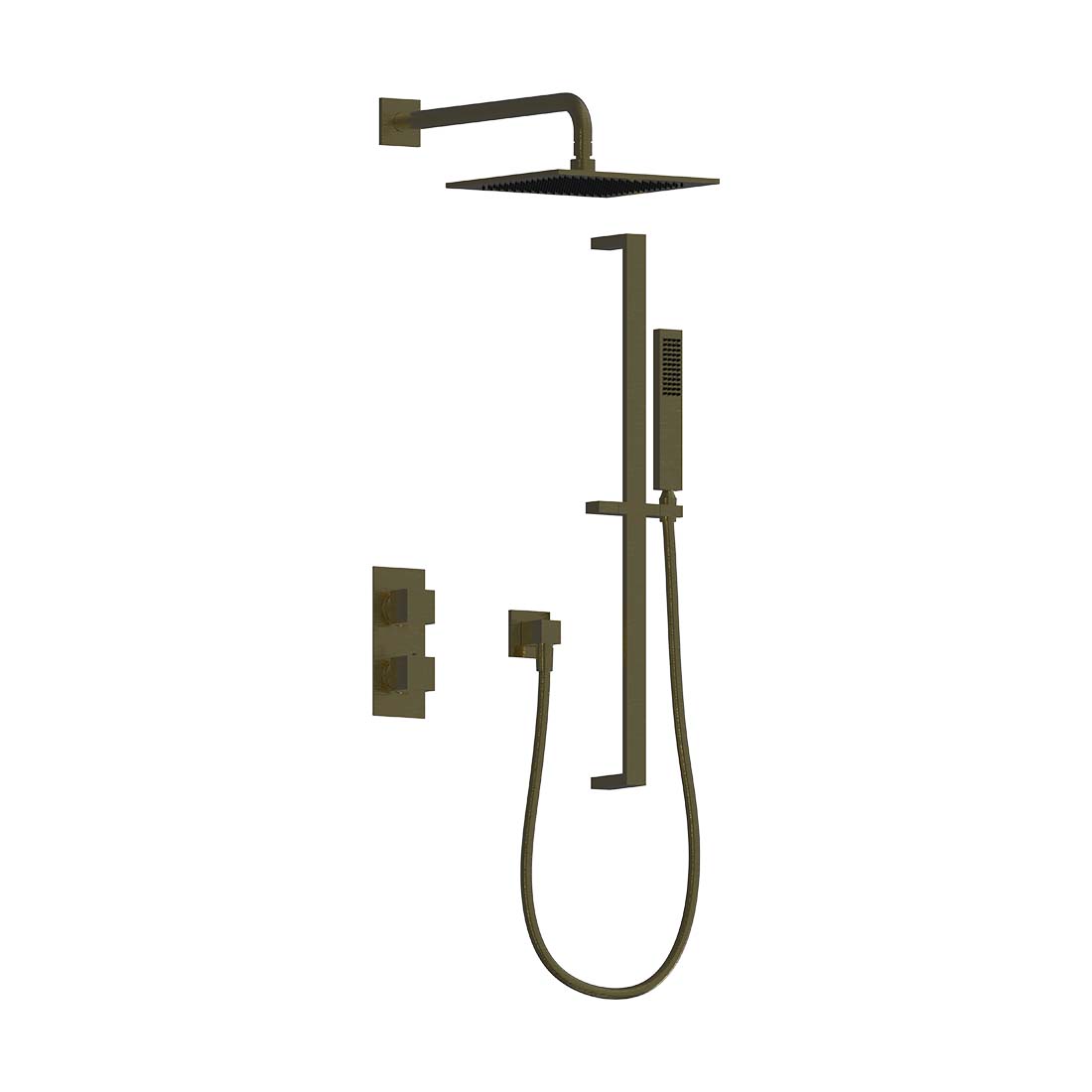 AQUALEM TSKT2233 Universal 2-Way SQ Thermostatic Shower Trim Set (REQ.: HW2200.RI)
