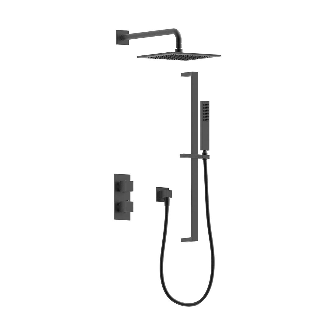AQUALEM TSKT2233 Universal 2-Way SQ Thermostatic Shower Trim Set (REQ.: HW2200.RI)