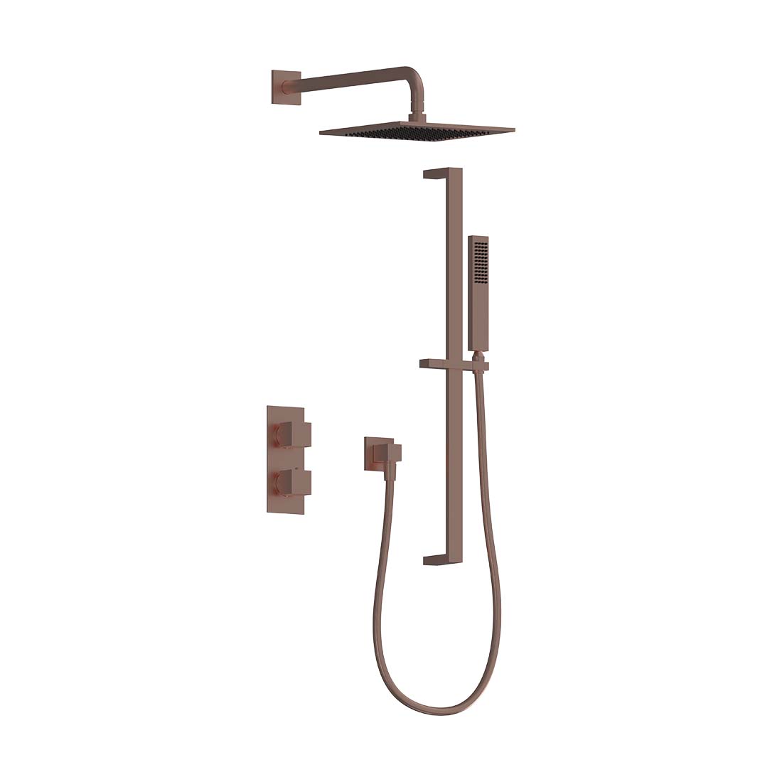 AQUALEM TSKT2233 Universal 2-Way SQ Thermostatic Shower Trim Set (REQ.: HW2200.RI)