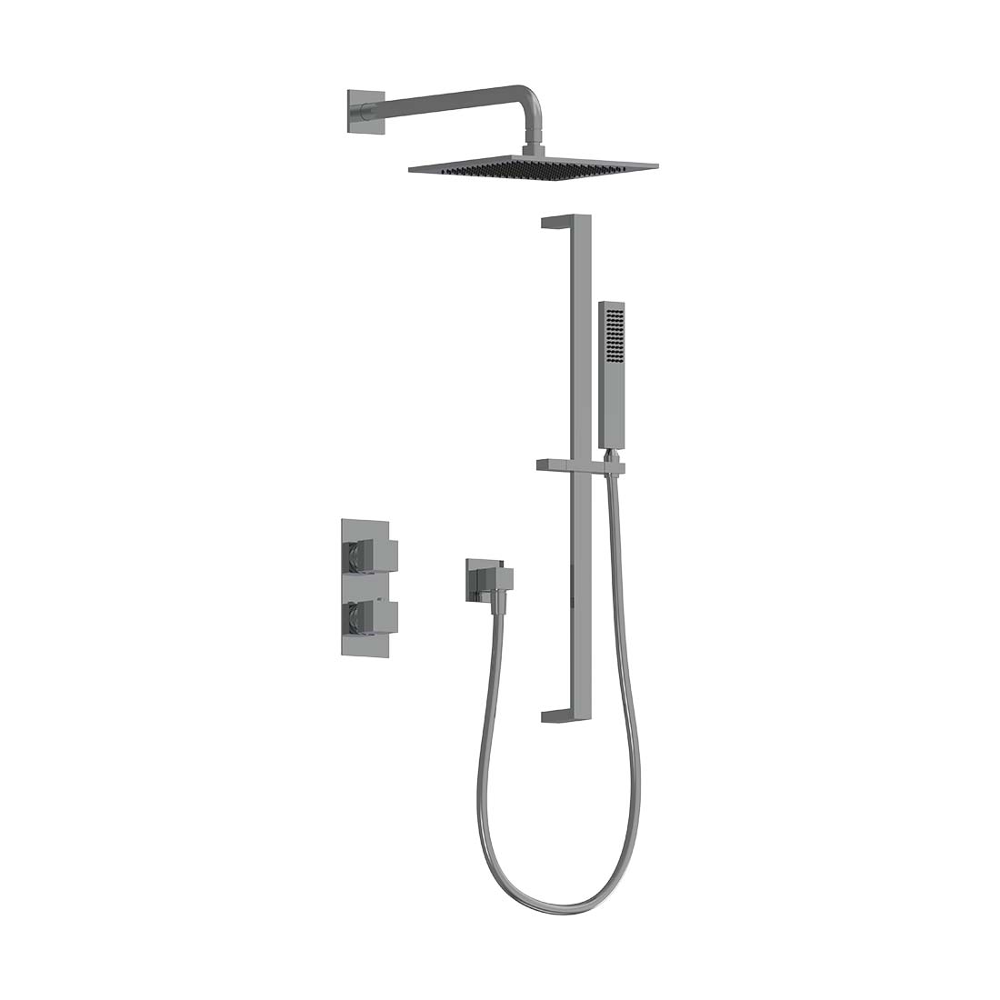 AQUALEM TSKT2233 Universal 2-Way SQ Thermostatic Shower Trim Set (REQ.: HW2200.RI) Main image