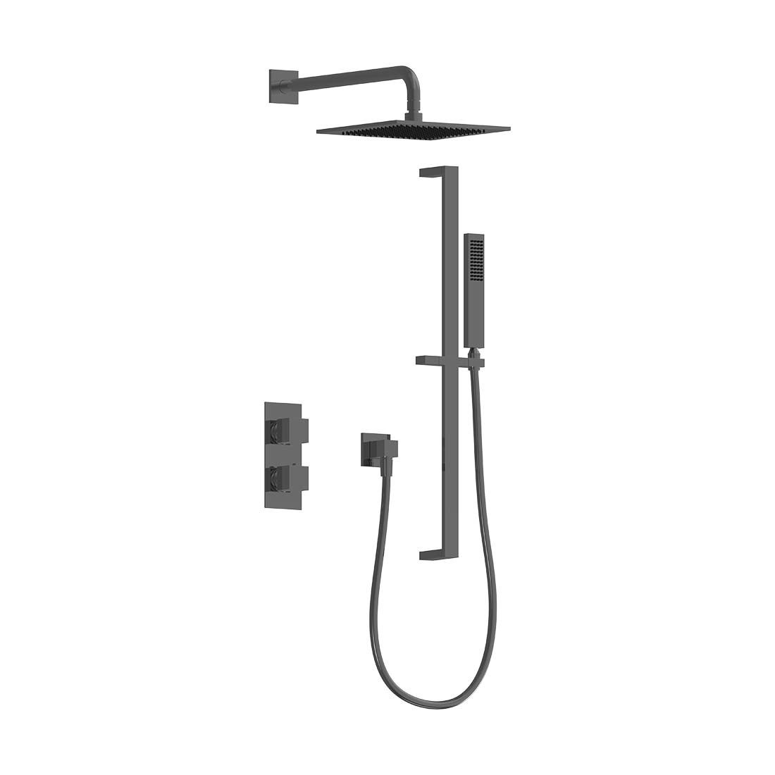 AQUALEM TSKT2233 Universal 2-Way SQ Thermostatic Shower Trim Set (REQ.: HW2200.RI)