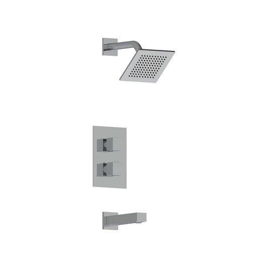 AQUALEM TSKT2252 Universal 2-Way SQ Thermostatic Tub & Shower Trim Set (REQ.: HW3200.RI)