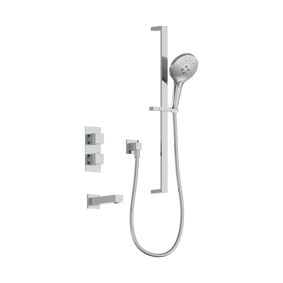 AQUALEM TSKT2253 Universal 2-Way SQ Thermostatic Tub & Shower Trim Set (REQ.: HW2200.RI) Main image